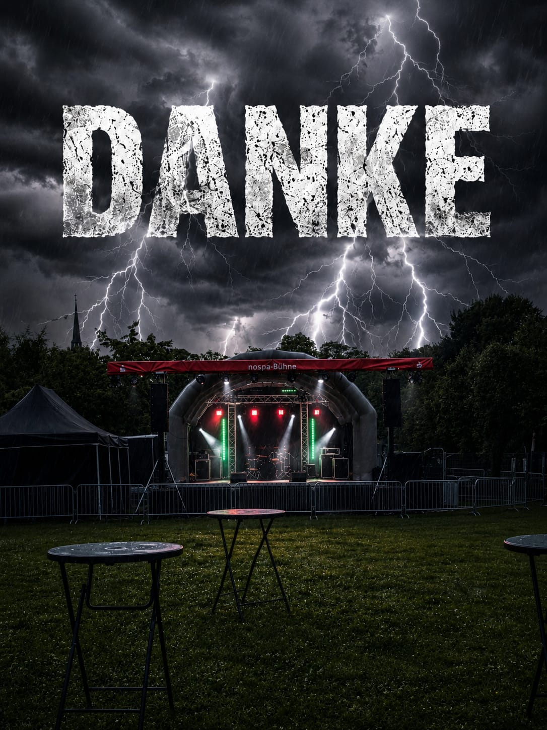 Gewitter über dem Festival