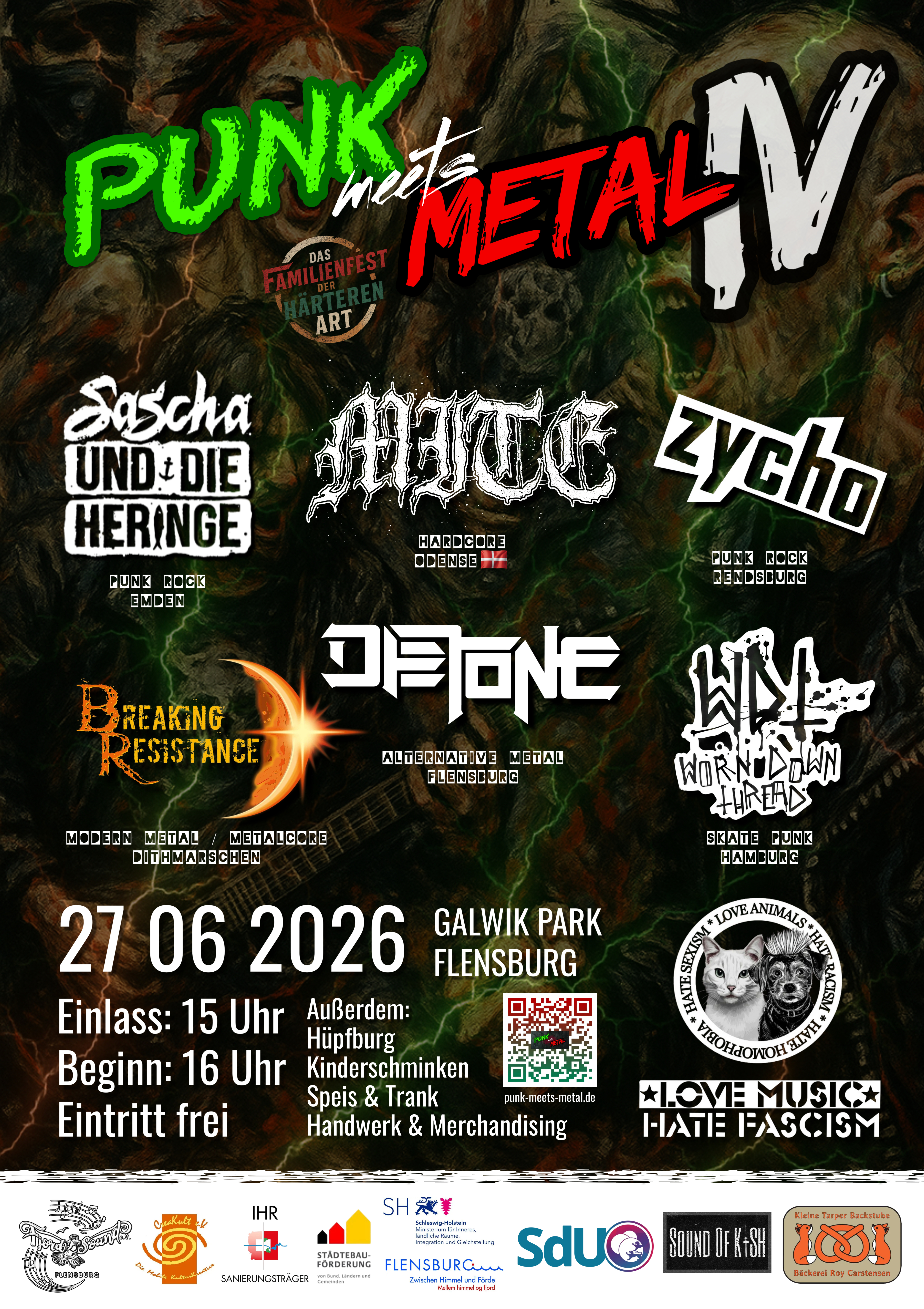 Flyer für das Punk meets Metal 4